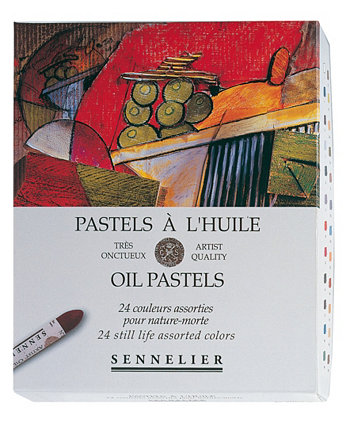Oil Pastel Still Life Cardboard 24 Piece Color Set Sennelier