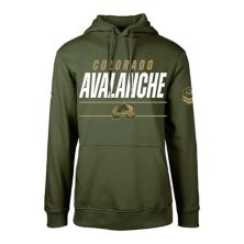 Men's Levelwear Olive Colorado Avalanche Podium Fleece Pullover Hoodie LevelWear