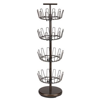 Household Essentials 4-Tier Adjustable Revolving Shoe Tree Household Essentials