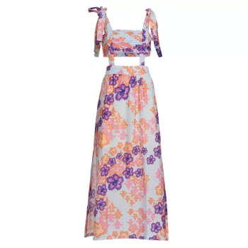 Платье макси Mar с цветочным вырезом Atelier 17.56