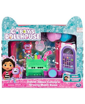 Groovy Music Room with Daniel James Catnip Playset Gabby's Dollhouse