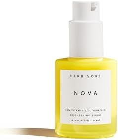 HERBIVORE Nova Brightening Serum for Face – 15% Vitamin C + Turmeric to Visibly Improve the Look of Dark Spots and Even Skin Tone, Plant-based, Vegan, Cruelty-free, 30mL /1 oz Herbivore