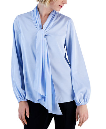 Женская блузка с длинными рукавами и галстуком-бабочкой, созданная для Macy's Bar III