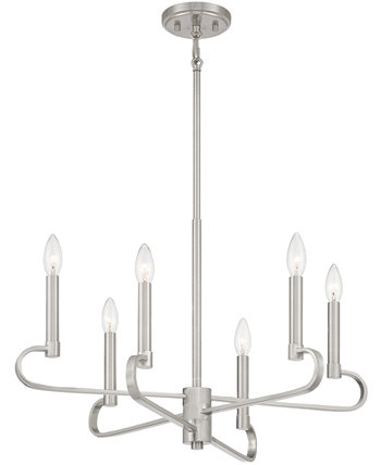 Summit 25.5" Metal 6 Light Chandelier Designer's Fountain