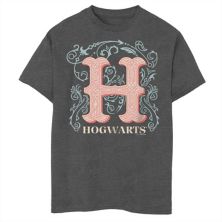 Мальчики 8–20 лет Гарри Поттер Дары смерти 2 Хогвартс &#34;H&#34; Футболка с типографским рисунком Harry Potter