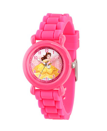 Розовые пластиковые часы для учителей Disney Princess Belle Girls Ewatchfactory