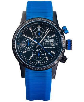 Мужские часы с часами Admiral Chronograph Blue Silicone Performance 45мм Strumento Marino
