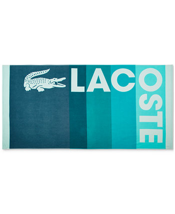Хлопковое пляжное полотенце с логотипом Ombre Blocks Lacoste