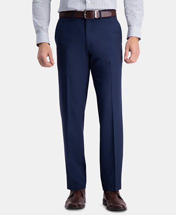 Мужские классические брюки премиум-класса прямого кроя в 4 направлениях, эластичные, без морщин и плоской передней части HAGGAR