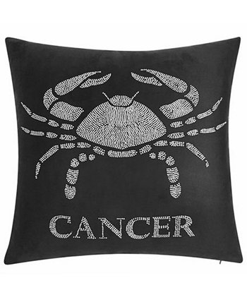 Декоративная подушка «Рак», расшитая бархатом, 18 x 18 дюймов Edie@Home