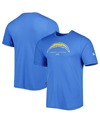 Мужская пудровая синяя футболка с логотипом Los Angeles Chargers Combine Authentic Ball Logo New Era