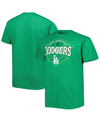 Мужская футболка Kelly Green Los Angeles Dodgers Big and Tall Celtic Profile