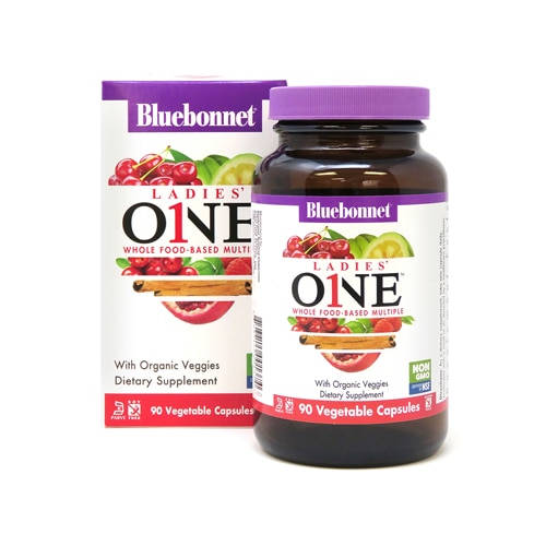 Bluebonnet Nutrition Ladies ONE™ Мультивитамины на основе цельных продуктов -- 90 растительных капсул Bluebonnet Nutrition