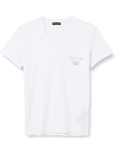 Мужская хлопковая футболка Emporio Armani с логотипом Rainbow Emporio Armani