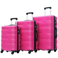 Merax Hardshell Luggage Sets 3 Pcs Spinner Suitcase With Tsa Lock Lightweight Merax