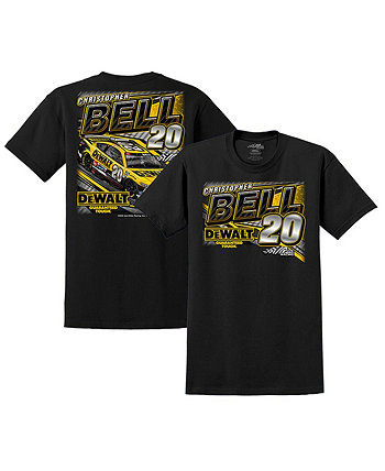 Мужская черная футболка Christopher Bell 2023 #20 DeWalt Joe Gibbs Racing Team Collection