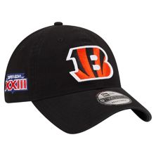 Men's New Era  Black Cincinnati Bengals Distinct 9TWENTY Adjustable Hat New Era