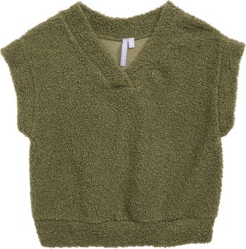 Kids' Textured Faux Shearling Muscle Tee Good Luck Girl
