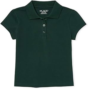 The Children's Place Girls Uniform Pique Polo Shirt, Spruce Shade, 16 US The Children"s Place