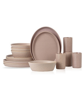 Набор столовой посуды Katachi из 16 предметов, сервиз на 4 персоны Stone by Mercer Project