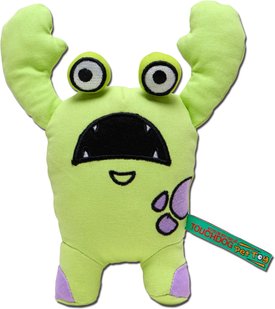 Touchdog Cartoon Up-for-Crabs Monster Plush Dog Toy Touchdog