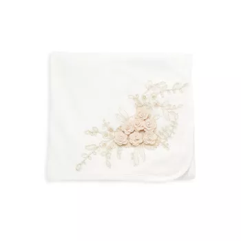 Baby's Floral Embroidery Blanket Macis Design