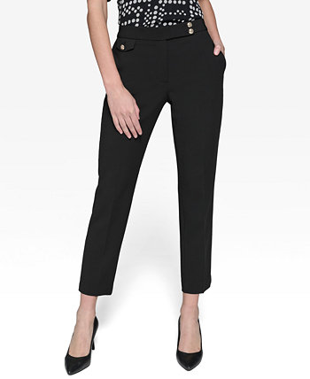 Women's Tab-Waist Slim Ankle Pants Karl Lagerfeld Paris