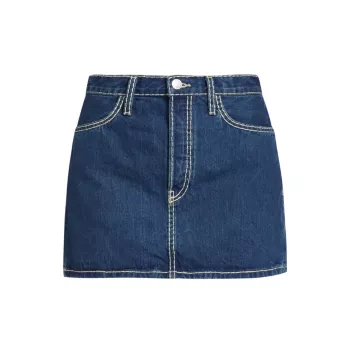 90s Cotton Denim Miniskirt Re/Done