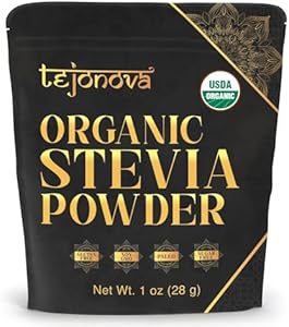 tejonova Organic Stevia Powder, 1oz, Stevia Sweetener, Stevia Organic from Stevia Leaf, Stevia Extract Powder, Zero Calorie Sweetener, Stevia Sugar Substitute, Pure Stevia No Additives, 200 Servings Tejonova