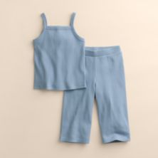 Baby & Toddler Girl Little Co. by Lauren Conrad Ribbed Tank and Wide Leg Bottom Set Little Co. by Lauren Conrad