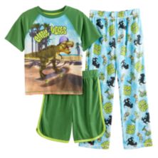 Комплект сна для мальчиков 4–16 лет Cuddl Duds®, состоящий из трех частей: футболка с рисунком, пижамные шорты и пижамные штаны Cuddl Duds