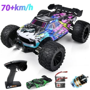 1:14 Brushless Fast RC Car for Adults Boys 45+MPH All Terrains 4X4 RTR High Speed Waterproof Remote Control Cars Truck Off Road RC Monster Truck 2 Batteries FAGINEY