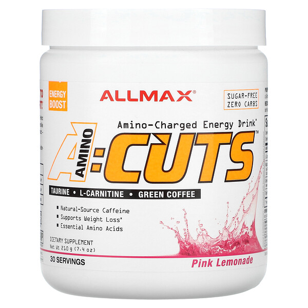 ACUTS, Энергетический напиток с аминокислотами, розовый лимонад, 7,4 унции (210 г) ALLMAX