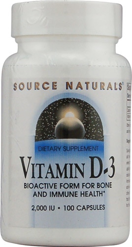Source Naturals Витамин D-3 – 2000 МЕ – 100 капсул Source Naturals