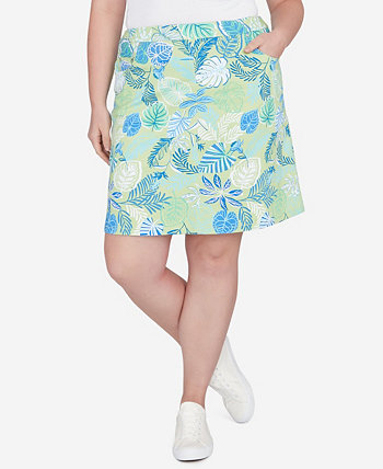 Plus Size Feeling The Lime Printed Skort HEARTS OF PALM