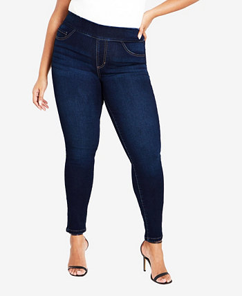 Высокие джинсы с джегингами больших размеров с высокой посадкой AVENUE