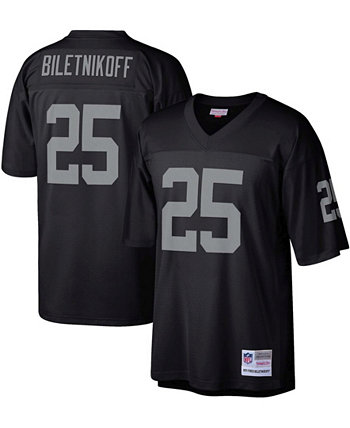 Мужская черная футболка Fred Biletnikoff Las Vegas Raiders Retired Player Legacy Replica Mitchell & Ness
