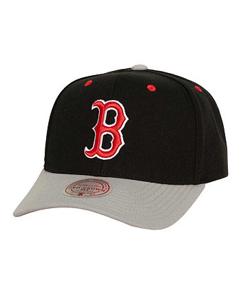 Men's Black Boston Red Sox Bred Pro Adjustable Hat Mitchell & Ness