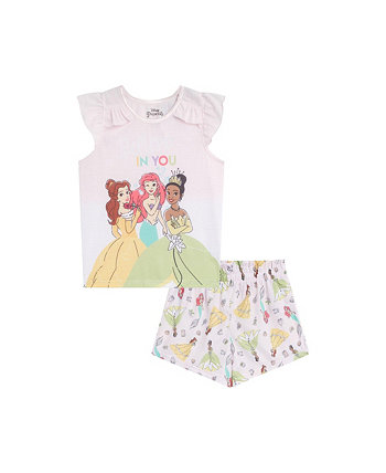 Little Girls 2 Piece Pajama Set Disney Princess