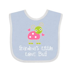 Inktastic Grandma Little Love Bug Grandchild Girls Baby Bib Inktastic