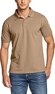 TSLA Men's Cotton Pique Polo Shirts, Classic Fit Short Sleeve Solid Casual Shirts, Performance Stretch Golf Shirt Tsla