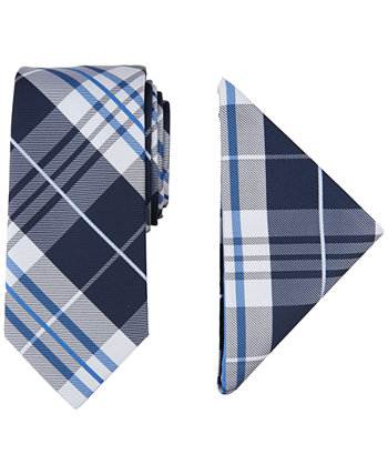 Men's Lydonia Plaid Tie & Pocket Square Set Nautica