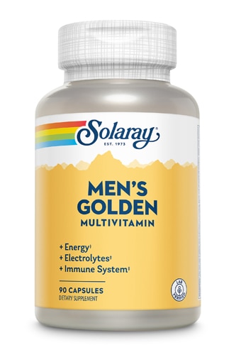 Solaray Men's Golden Multi-Vita-Min™ — 90 капсул Solaray