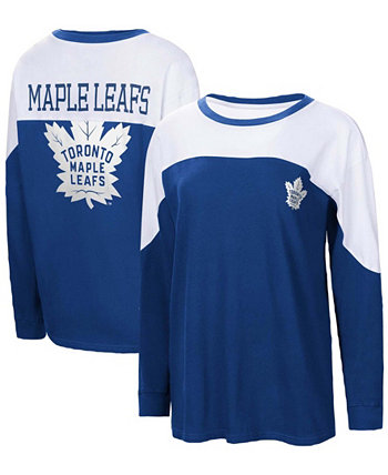Женская синяя футболка с длинным рукавом Toronto Maple Leafs Pop Fly G-III 4Her by Carl Banks