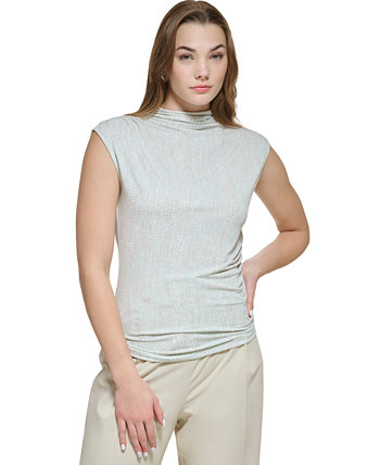 Женский топ без рукавов с принтом и асимметричным подолом Calvin Klein