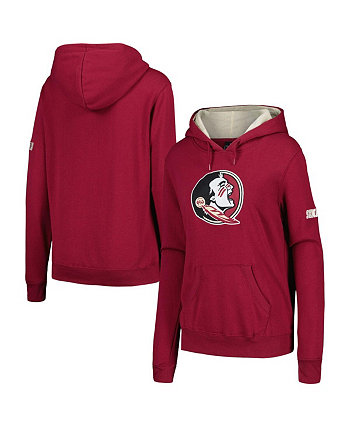 Женский гранатовый пуловер с капюшоном и большим логотипом Florida State Seminoles Stadium Athletic