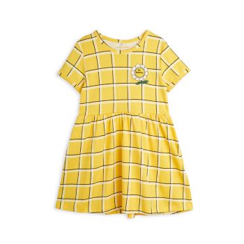 Little Girl's &amp; Girl's Flower Check Print Dress Mini rodini