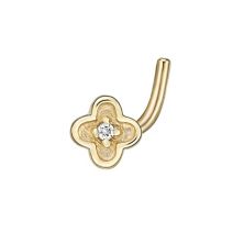 Lila Moon 10k Gold Cubic Zirconia Flower Curved Nose Ring LILA MOON