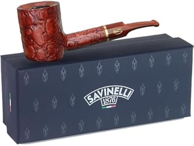 Savinelli Alligator Collection - Collectible Tobacco Pipe Handmade in Italy, Italian Wood Briar Pipe, Red 311 KS Savinelli