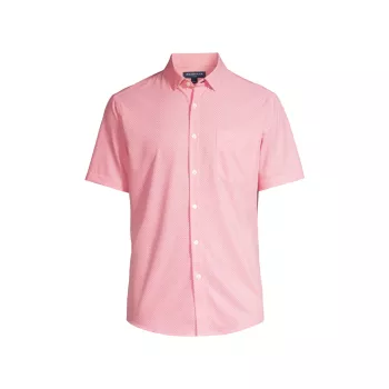 Leeward Geometric Short-Sleeved Dress Shirt MIZZEN+MAIN